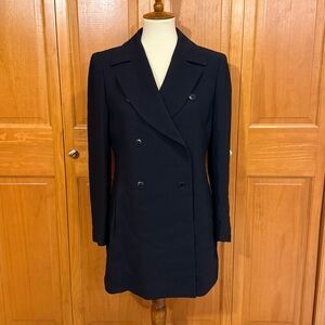 Emanuel Ungaro Double-Breasted Women's Black Blazer Coat